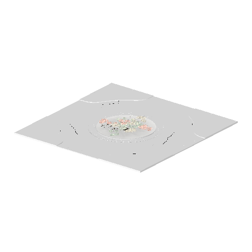 Low-poly Roads 3D model: Realistic Roundabout 01