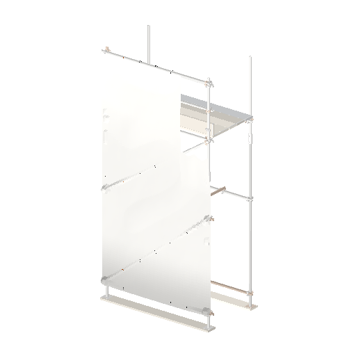 Low-poly Street Furniture 3D model: Realistic Scaffolding Bay 01
