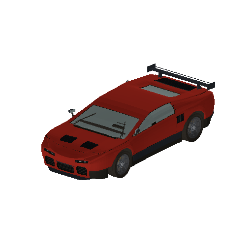 Low-poly Vehicles 3D model: Realistic Sports Car 01