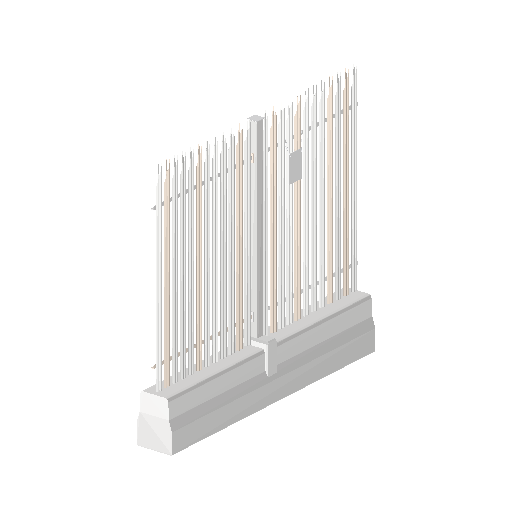 Low-poly Street Furniture 3D model: Realistic Substation Fence 01