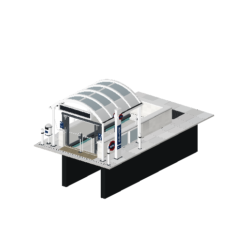 Low-poly Props 3D model: Realistic Subway Entrance 01