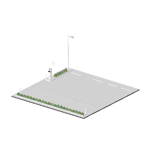 Low-poly Terrain 3D model: Realistic Surface Parking 01