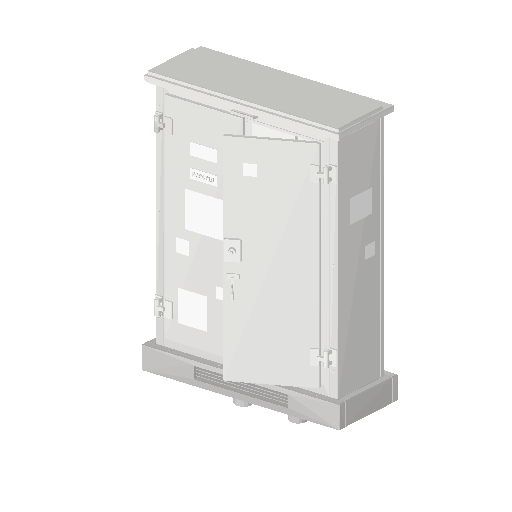 Low-poly Street Furniture 3D model: Realistic Telecom Cabinet 01