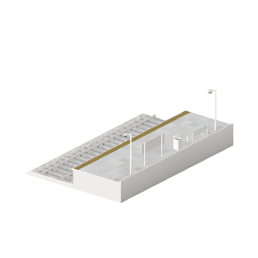 Low-poly Props 3D model: Realistic Train Platform 01