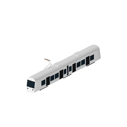 Low-poly Vehicles 3D model: Realistic Tram Car 01