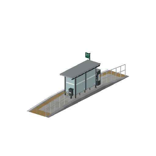 Low-poly Props 3D model: Realistic Tram Stop 01