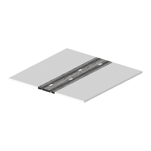Low-poly Roads 3D model: Realistic Tram Track Tile 01