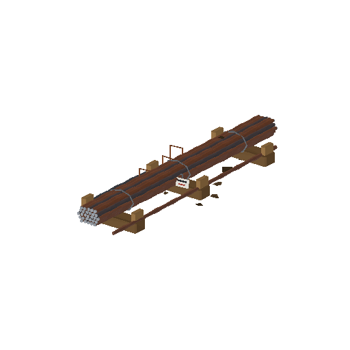 Low-poly Props 3D model: Rebar Stack