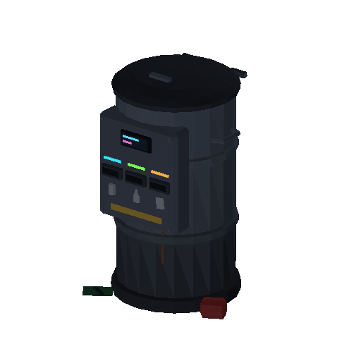 Low-poly Props 3D model: Recycler Bin