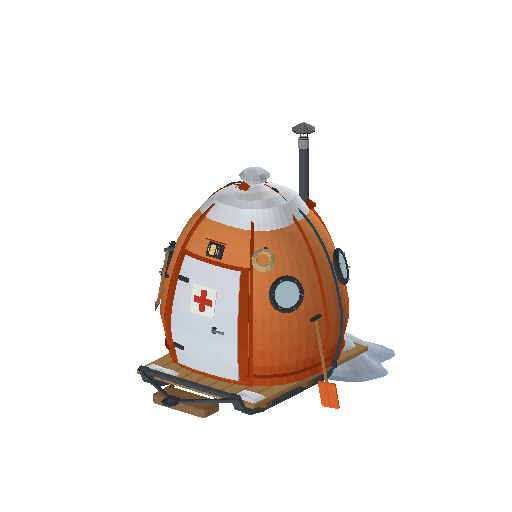 Low-poly Village Structures 3D model: Refuge Hut
