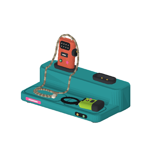 Low-poly Assistive Devices 3D model: Remote Microphone Set