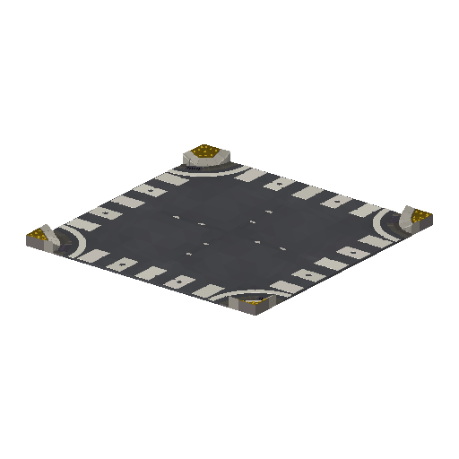 Low-poly Roads 3D model: Accessible Four-Way Crossroads