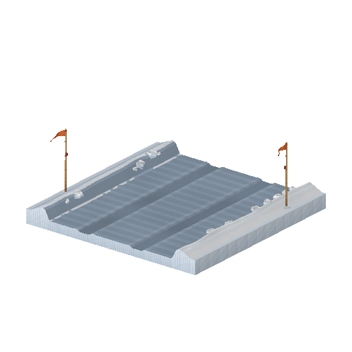 Low-poly Roads 3D model: Road Arctic Straight