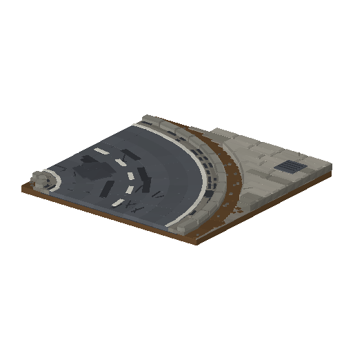 Low-poly Roads 3D model: Road Corner 01