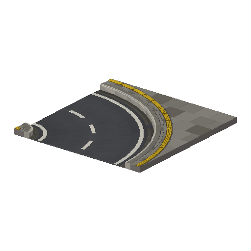Low-poly Roads 3D model: Accessible Road Corner