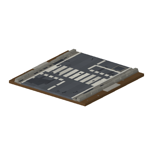 Low-poly Roads 3D model: Road Crosswalk 01