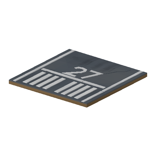 Low-poly Roads 3D model: Road Runway Threshold