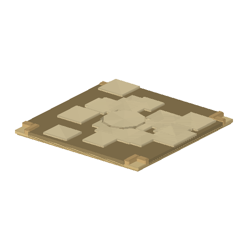 Low-poly Caravan Ways 3D model: Road Sand 4way