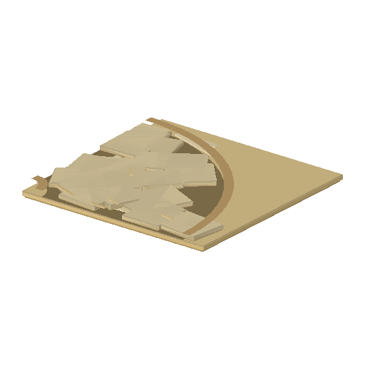 Low-poly Caravan Ways 3D model: Road Sand Corner