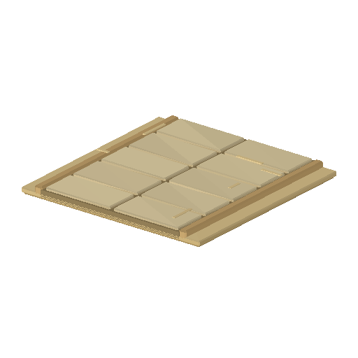 Low-poly Caravan Ways 3D model: Road Sand Straight