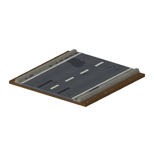 Low-poly Roads 3D model: Road Straight 01
