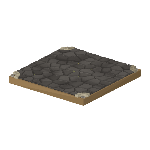 Low-poly Roads 3D model: Road Via 4way