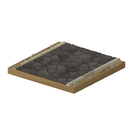 Low-poly Roads 3D model: Road Via Straight