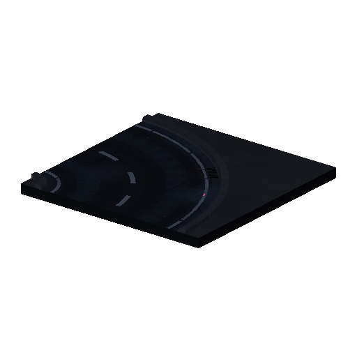 Low-poly Roads 3D model: Road Wet Corner
