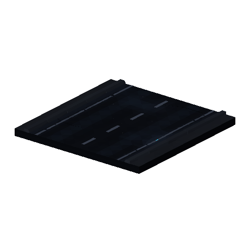 Low-poly Roads 3D model: Road Wet Straight