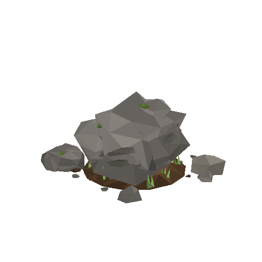 Low-poly Rocks 3D model: Rock Boulder 01