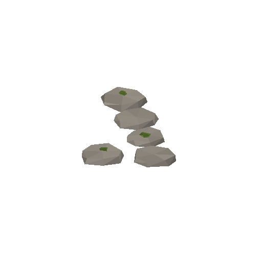Low-poly Rocks 3D model: Rock Stepping Stones 01