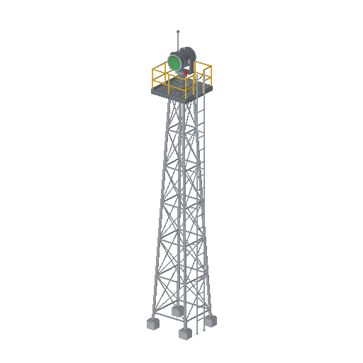 Low-poly Street Furniture 3D model: Rotating Beacon