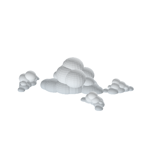 Low-poly Sky 3D model: Ruins Cloud Set