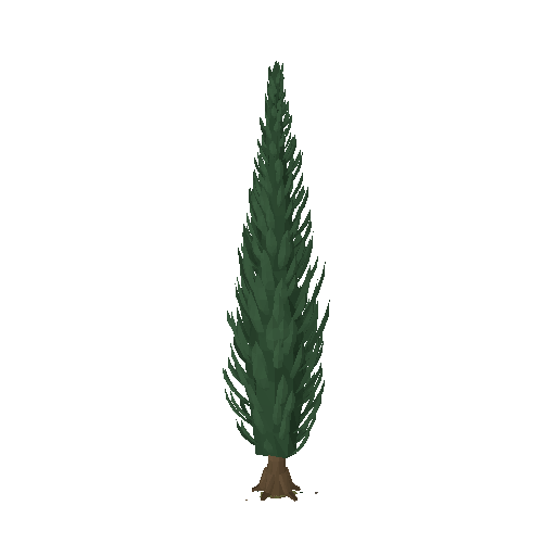 Low-poly Nature 3D model: Ruins Cypress Tree
