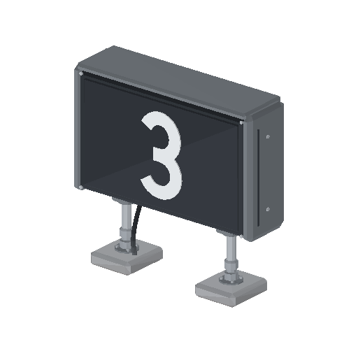 Low-poly Signage 3D model: Runway Designation Sign