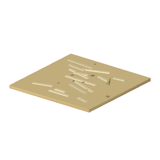 Low-poly Terrain 3D model: Sand Tile