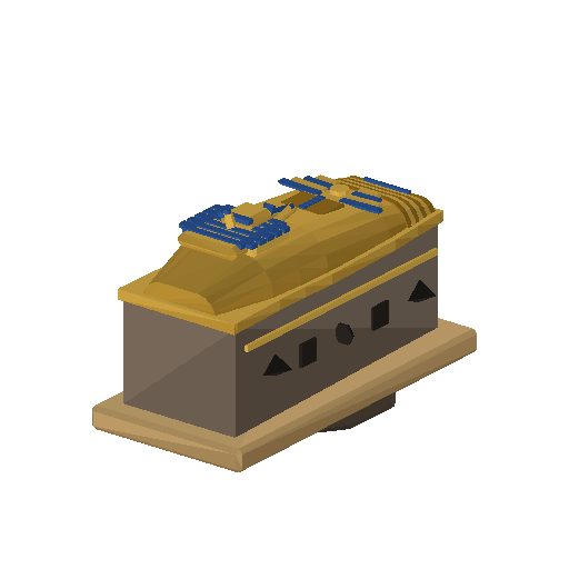 Low-poly Tomb Interior 3D model: Sarcophagus