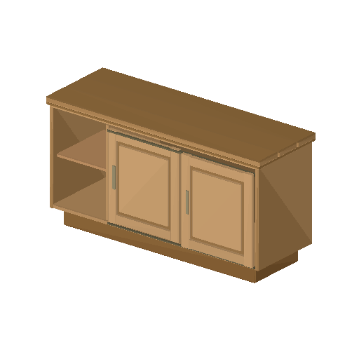 Low-poly Interiors 3D model: Serving Credenza