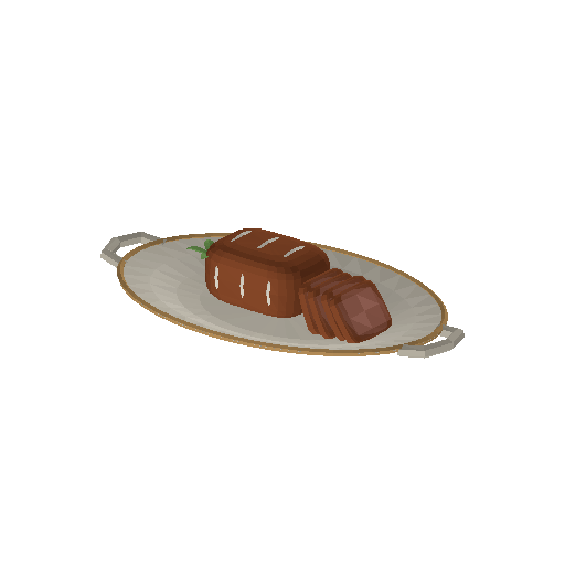 Low-poly Interiors 3D model: Serving Platter
