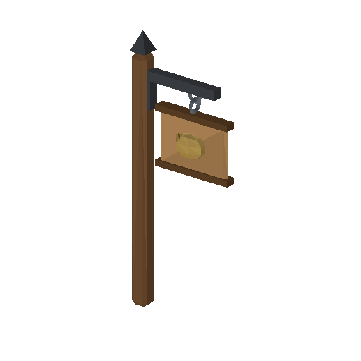 Low-poly Signage 3D model: Shop Hanging Sign 01