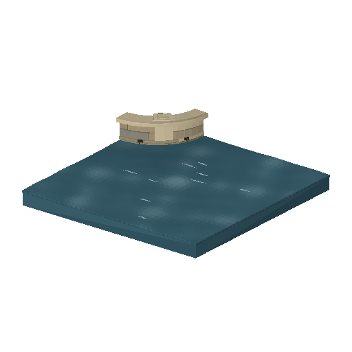 Low-poly Water 3D model: Shore Corner Out 01
