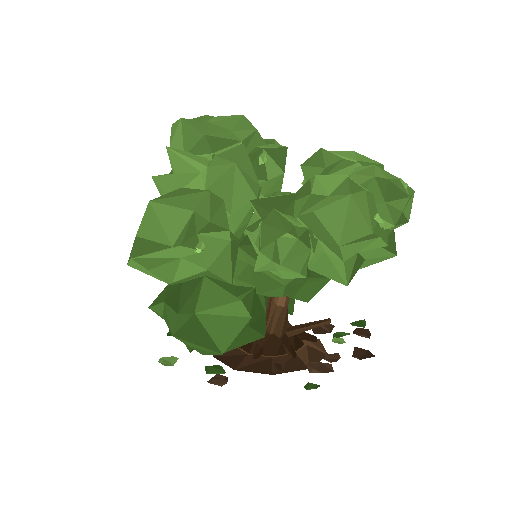 Low-poly Nature 3D model: Shrub 01