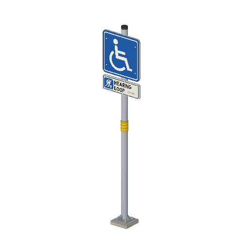 Low-poly Signage 3D model: Accessible Symbol Sign