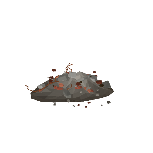 Low-poly Rocks 3D model: Site Rubble Pile