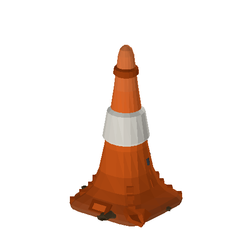 Low-poly Props 3D model: Site Traffic Cone