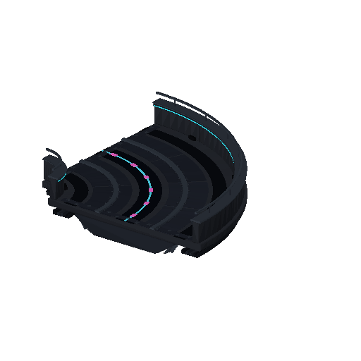 Low-poly Roads 3D model: Skyway Maglev Corner