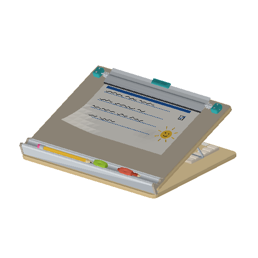 Low-poly Interiors 3D model: Writing Slant Board