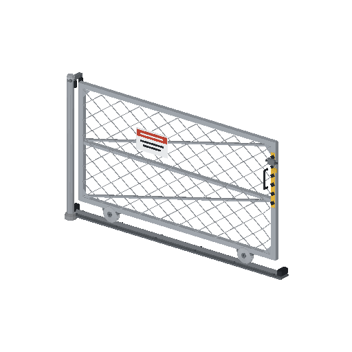 Low-poly Props 3D model: Sliding Security Gate