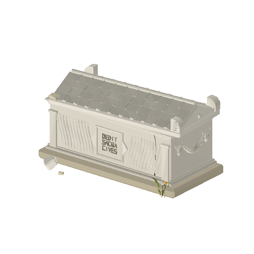 Low-poly Props 3D model: Stone Sarcophagus