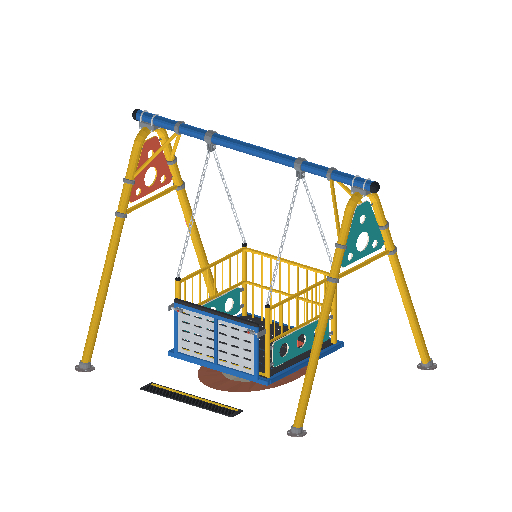 Low-poly Inclusive Play & Gaming 3D model: Wheelchair Platform Swing